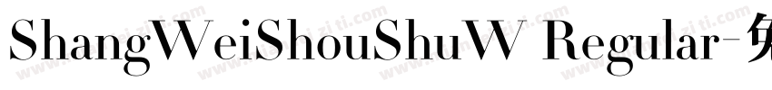 ShangWeiShouShuW Regular字体转换
